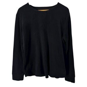 Cuddl Duds ClimateRight Black Fleece Base Layer Long Sleeve Shirt Women 2X Warm